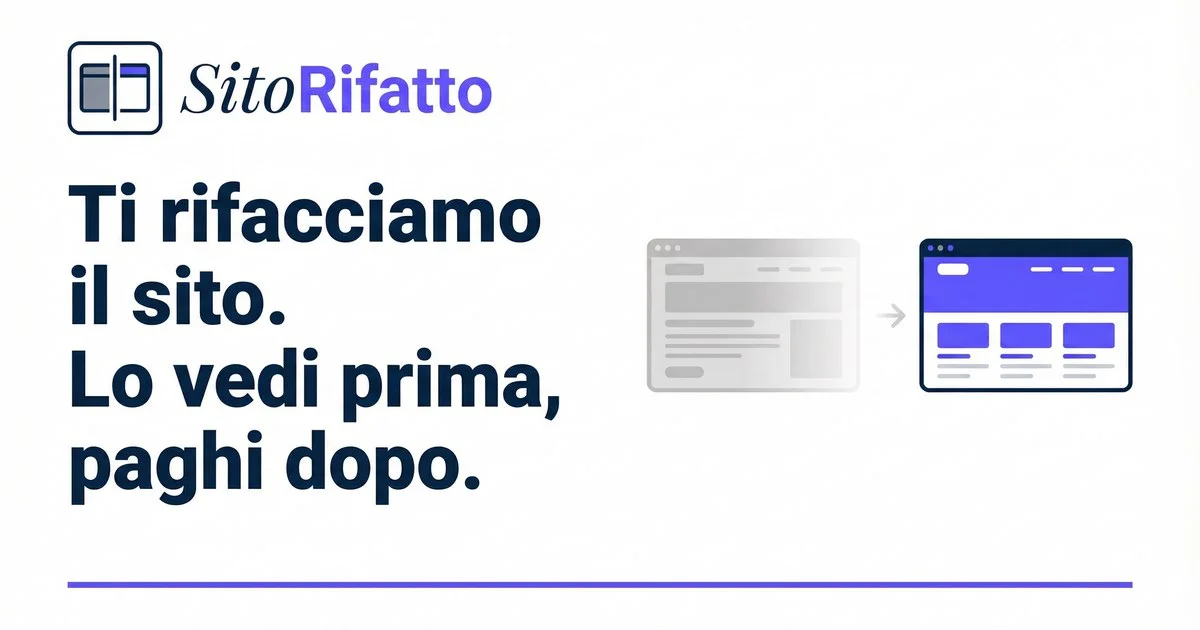 SitoRifatto.it — Esempio di sito web professionale rifatto